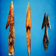 Хорошо сохранившиеся фрагменты скальпа и инструменты (на снимке) специалисты нашли при раскопках на северо-западе Гренландии, где когда-то было поселение древней культуры Саккак (<a href="http://en.wikipedia.org/wiki/Saqqaq_culture">Saqqaq culture</a>) (фото Bjarne Gronnow/Nature).