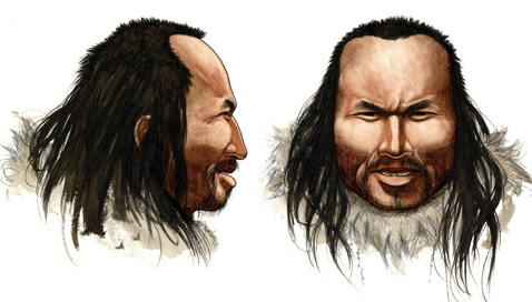 Анализ генома указал, что волосы принадлежали смуглокожему коренастому мужчине с карими глазами. Скорее всего, он был предрасположен к облысению (иллюстрация Nuka Godfredtsen).